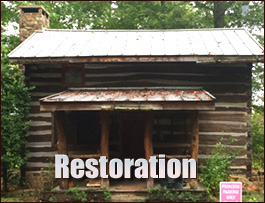 Historic Log Cabin Restoration  Wrightsville Beach, North Carolina